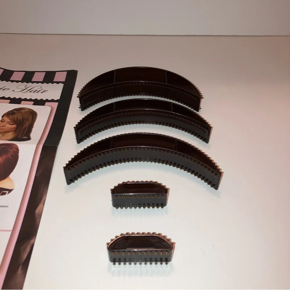 5pc BUMPITS Big Happie Hair Volumizing Plastic Inserts Y2K Dark Chocolate Brown